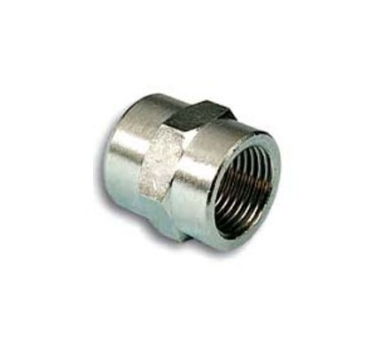 103-1/4 Муфта резьбовая G1/4″ – G1/4″, никелир. латунь