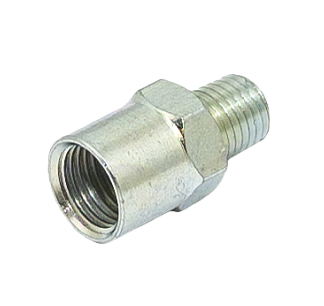 03.227.0 – Прямой фитинг под врезную втулку, R1/8″нар – М10х1внутр, (cталь)