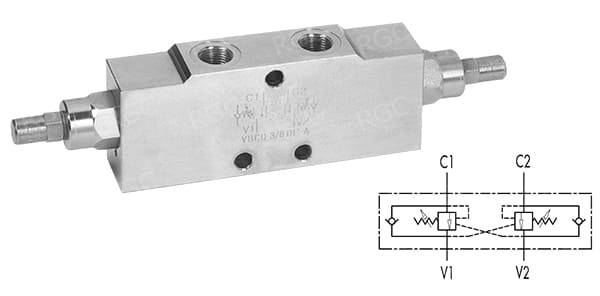 VBCD 3/8 DE/A (V0422) Клапан подпорно-тормозной двухсторонний, G3/8″