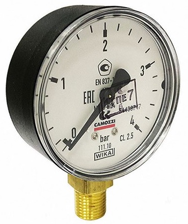 M043-R10 МАНОМЕТР D39, РАД.,0..10 БАР, R1/8, ПЛАСТИК