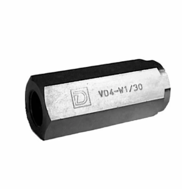 VD4-W1/30 – Клапан обратный трубный монтаж, давление открытия 0.35 Бар, рабочее давление 400 Бар, ра