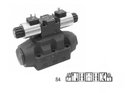 DSP7-S4/20N-EI/D24K1/CM Гидрораспределитель с пилотным управлением 24 В, ручное дубл.